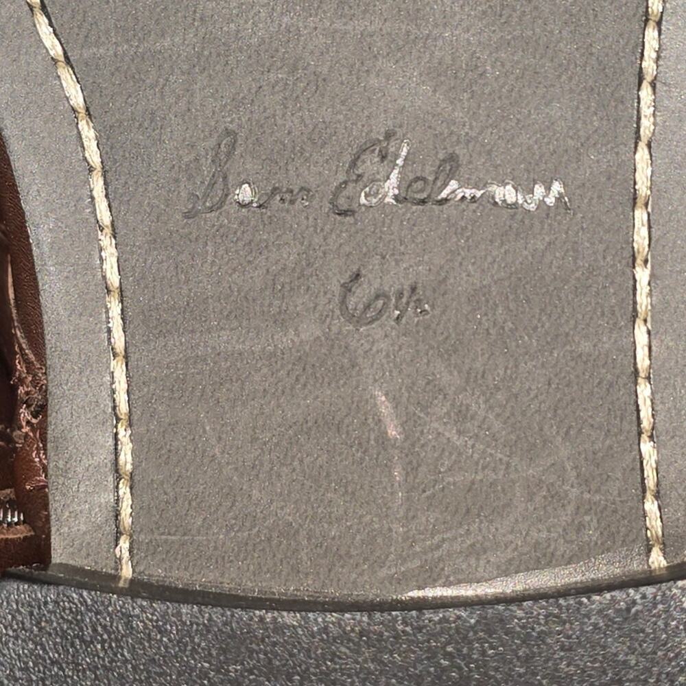 Sam Edelman Women's Nance‎ Tall Lace Up Leather Boots Brown US 6 M - Picture 14 of 14